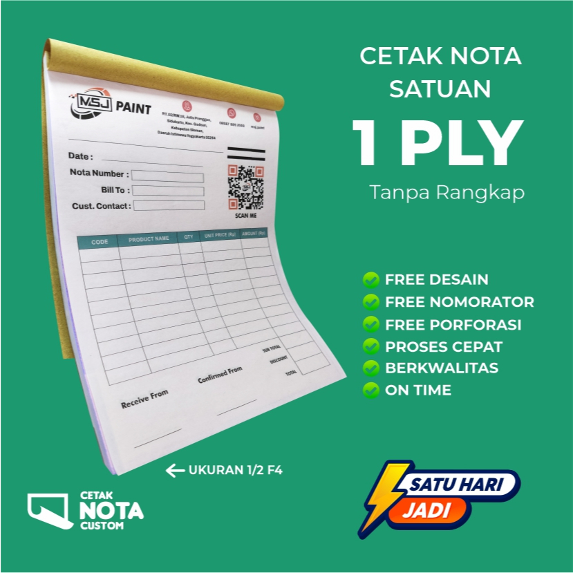 Produk Cetak Nota Custom | Shopee Indonesia