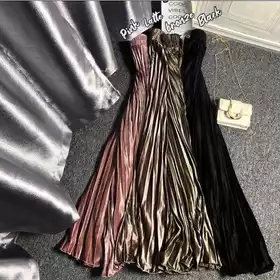 Rok Plisket Bludru Panjang Dewasa Premium Import