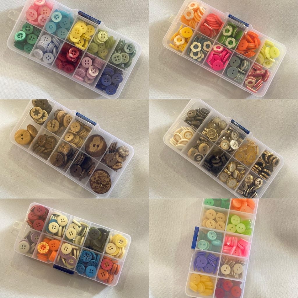 Jual SET BOX KANCING KEMEJA isi 240 pcs (WARNA BERUBAH UBAH SESUAI STOK ...