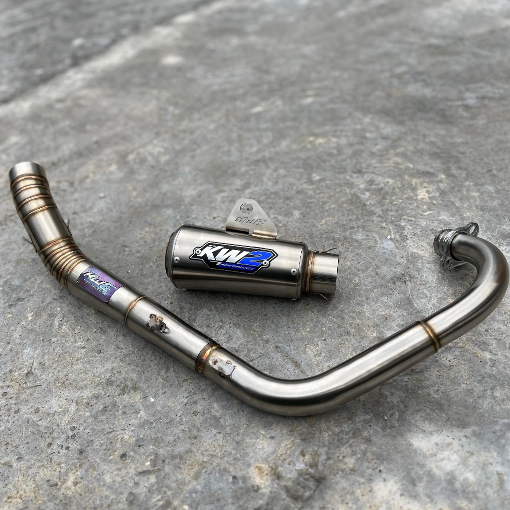 Jual kenalpot racing fullset KLX original KW2 Performance | Shopee ...