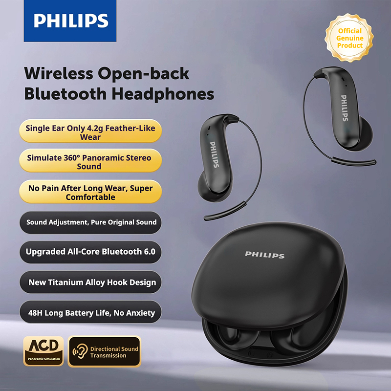 PHILIPS TAQ1040 Original Open-Ear Wireless Bluetooth Earphone Bluetooth 6.0 Low Delay Ultra-Comfort
