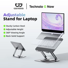 Goojodoq Laptop Stand 360° Rotatable Bisa Dilipat Notebook Tablet Holder Liftable Portable Fold