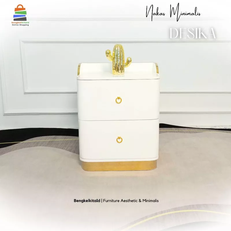 Desika Meja Nakas Aesthetic Meja Kamar Tidur Meja Nakas Minimalis Meja Samping Tempat MejaSudut