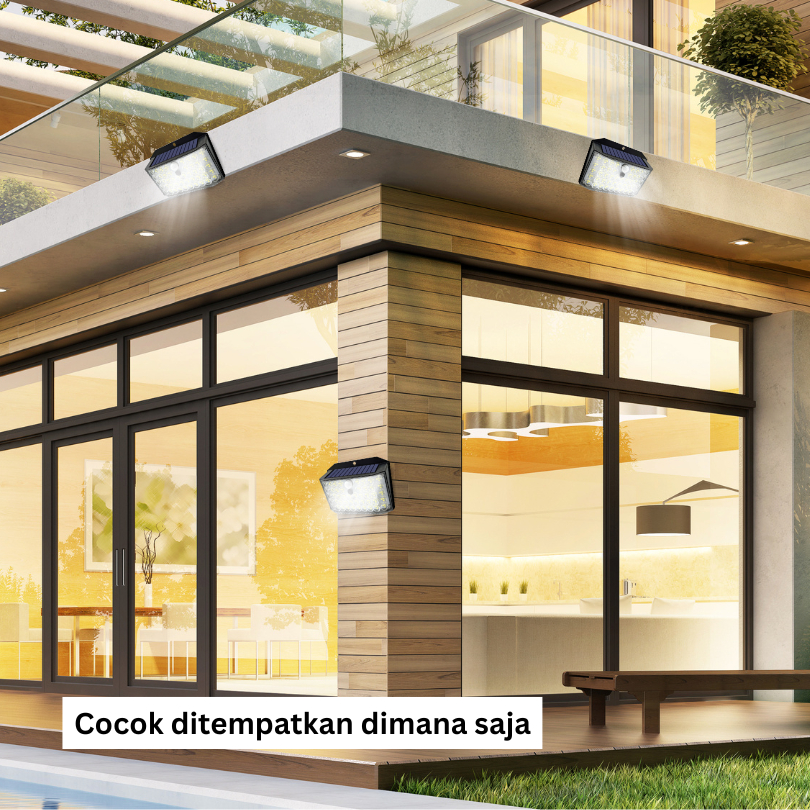 Jual ROPPU Lampu Dinding Solar Tenaga Surya Outdoor 246 Titik LED ...