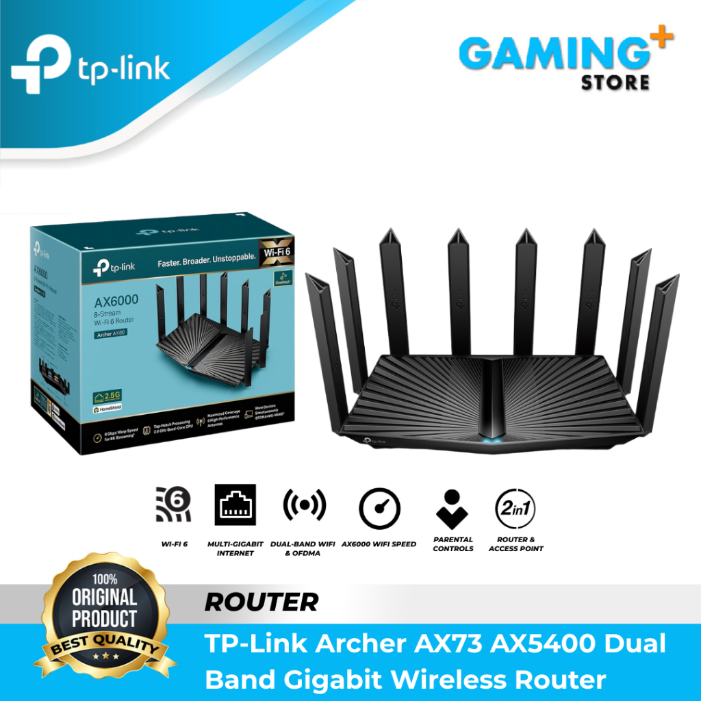 Jual TP-Link Archer AX80 AX6000 WiFi 6 Dual Band Gigabit Wireless ...