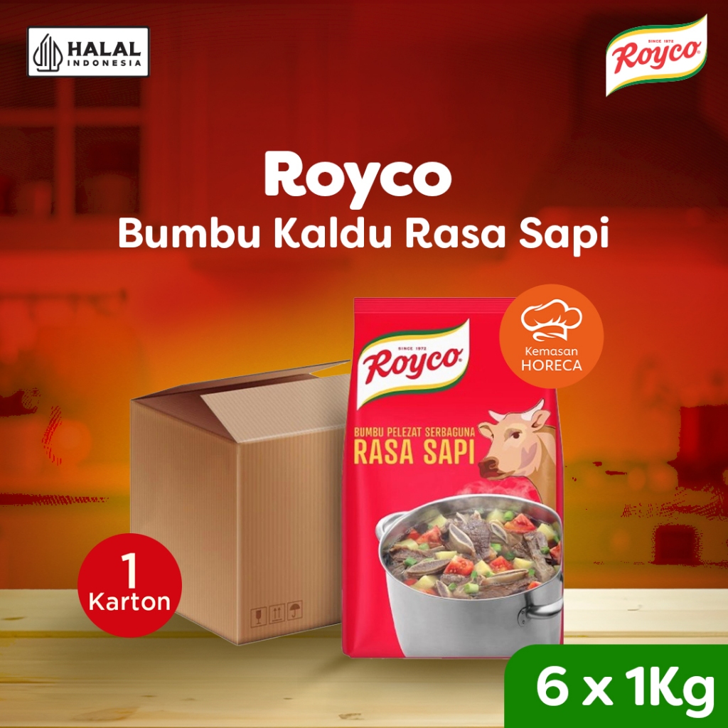 Jual Royco Bumbu Penyedap Rasa Sapi Pouch 1Kg 1 Karton | Shopee Indonesia
