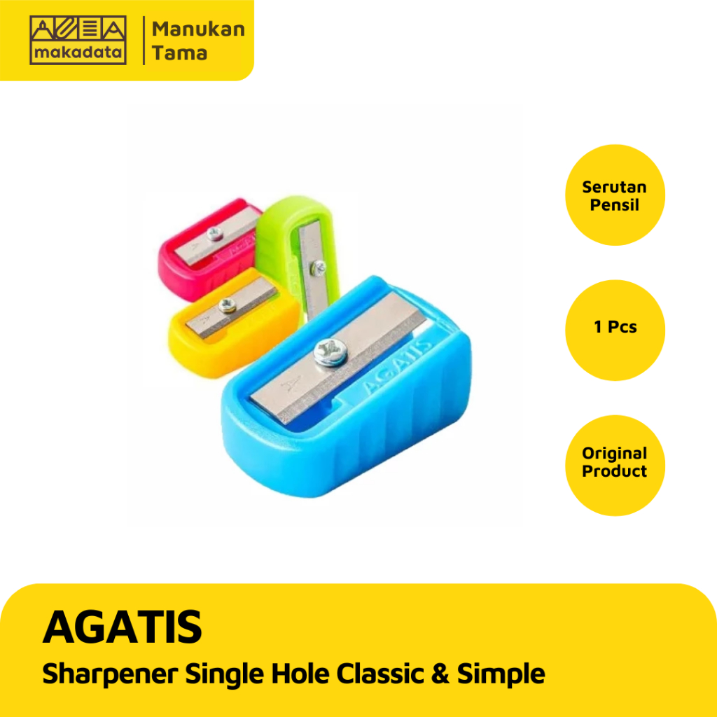 Jual SHARPENER / RAUTAN / SERUTAN PENSIL AGATIS SINGLE HOLE CLASSIC ...