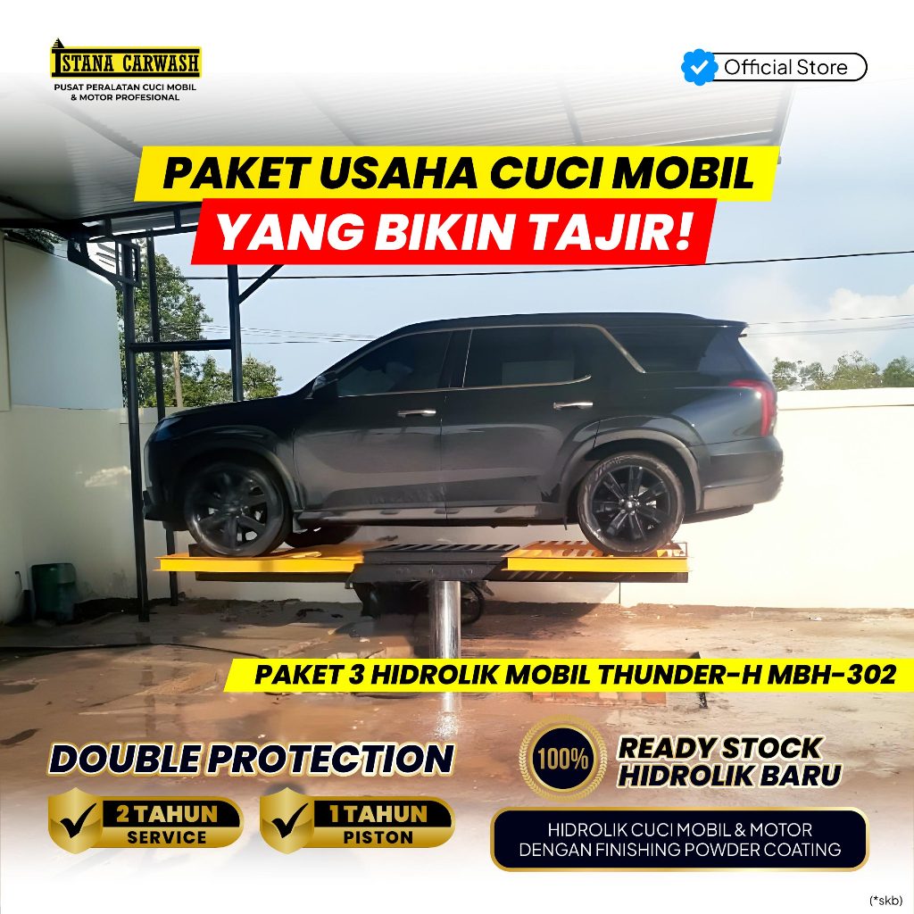 Jual Paket Peralatan Usaha Cuci Mobil 3 Hidrolik Thunder H - MBH-302 ...