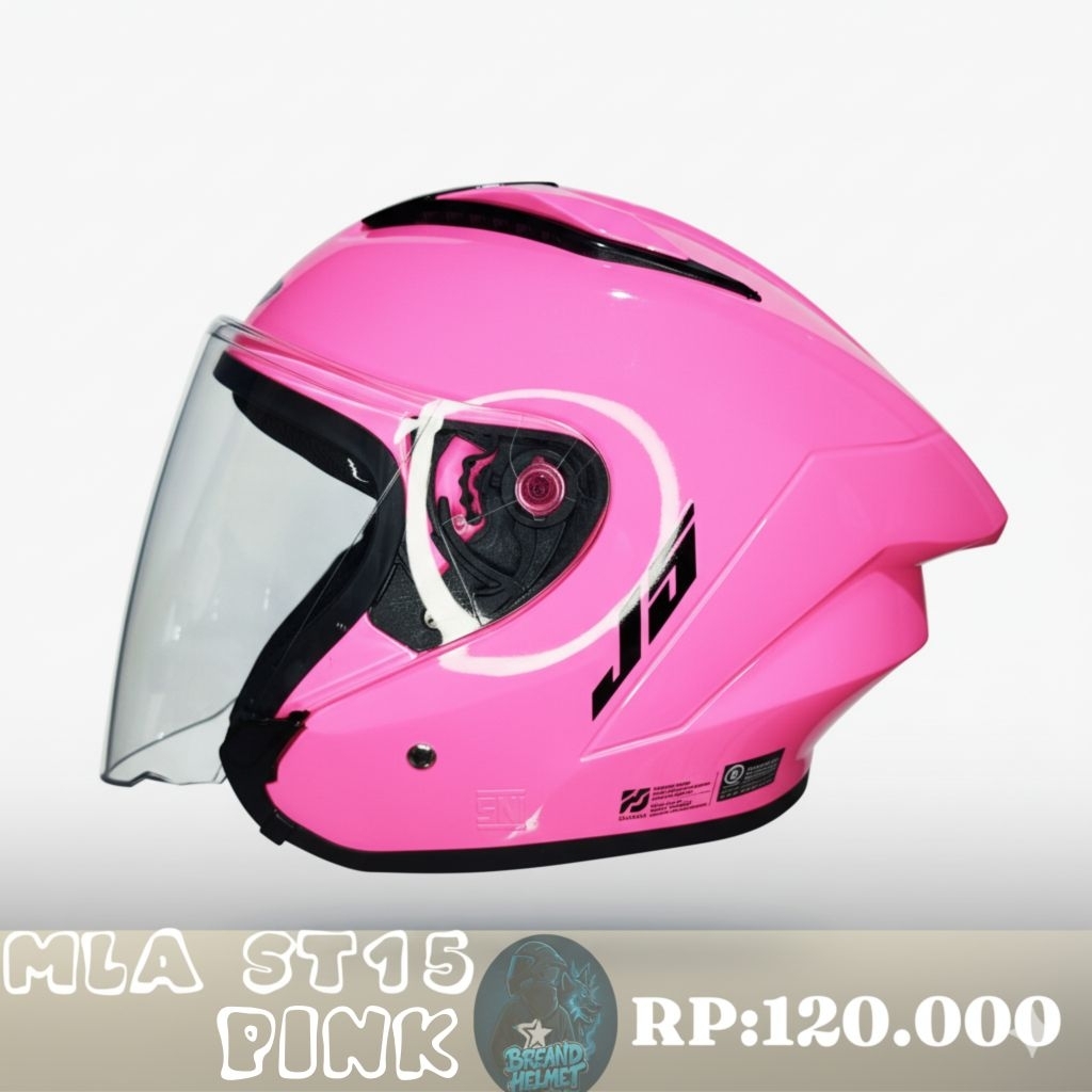 Jual Helm Half Face Dewasa MLA st15 Cerberus Solid pink Stone/Helm ...
