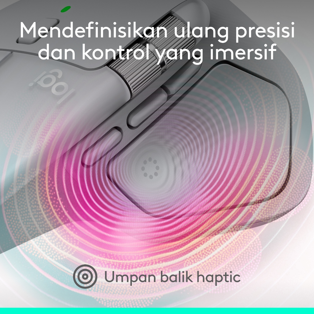 Logitech MX Master 4 - FOR MAC, Mouse Wireless Ergonomis dengan Feedback Haptik Berkinerja Tinggi, Scrolling Ultra Cepat, Pengisian Daya USB-C, Blueto (3)