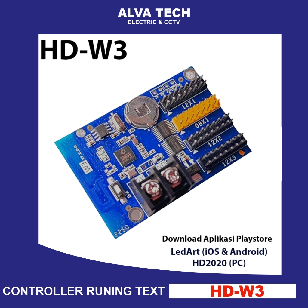Jual HD-W3 Led Controller Huidu HUB12 1024x48 Wifi Running Text P10 ...