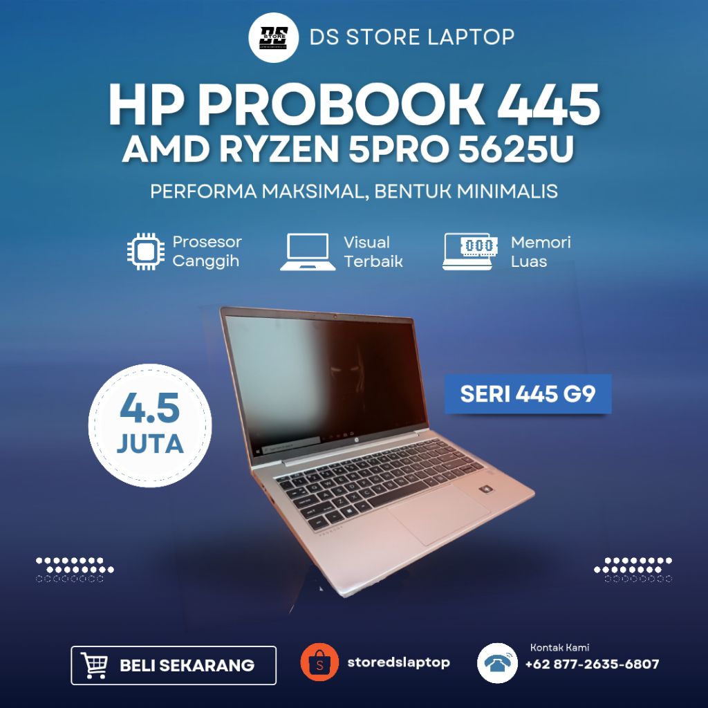 Jual HP PROBOOK 445 G9 AMD RYZEN 5 PRO 5625U / 16GB RAM / 512GB NVME ...