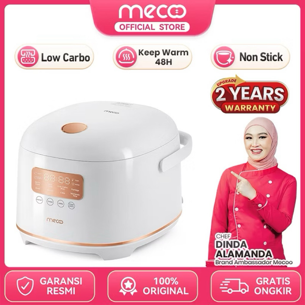 Jual Mecoo Most Aesthetic Digital Rice Cooker / Magic Com Kapasitas 5L ...