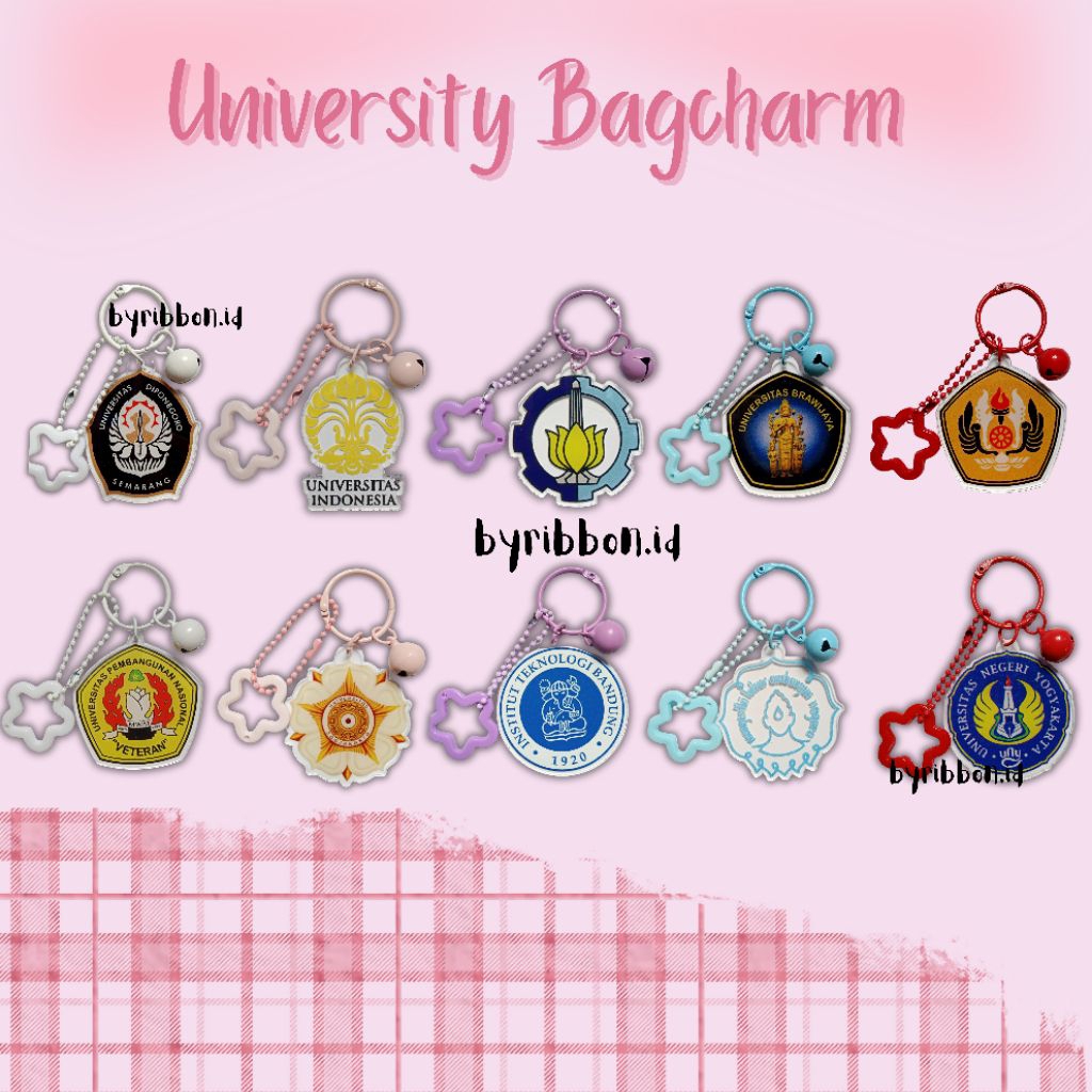 Jual byribbon.id – University Bagcharm/Keychain (Bisa Custom ...