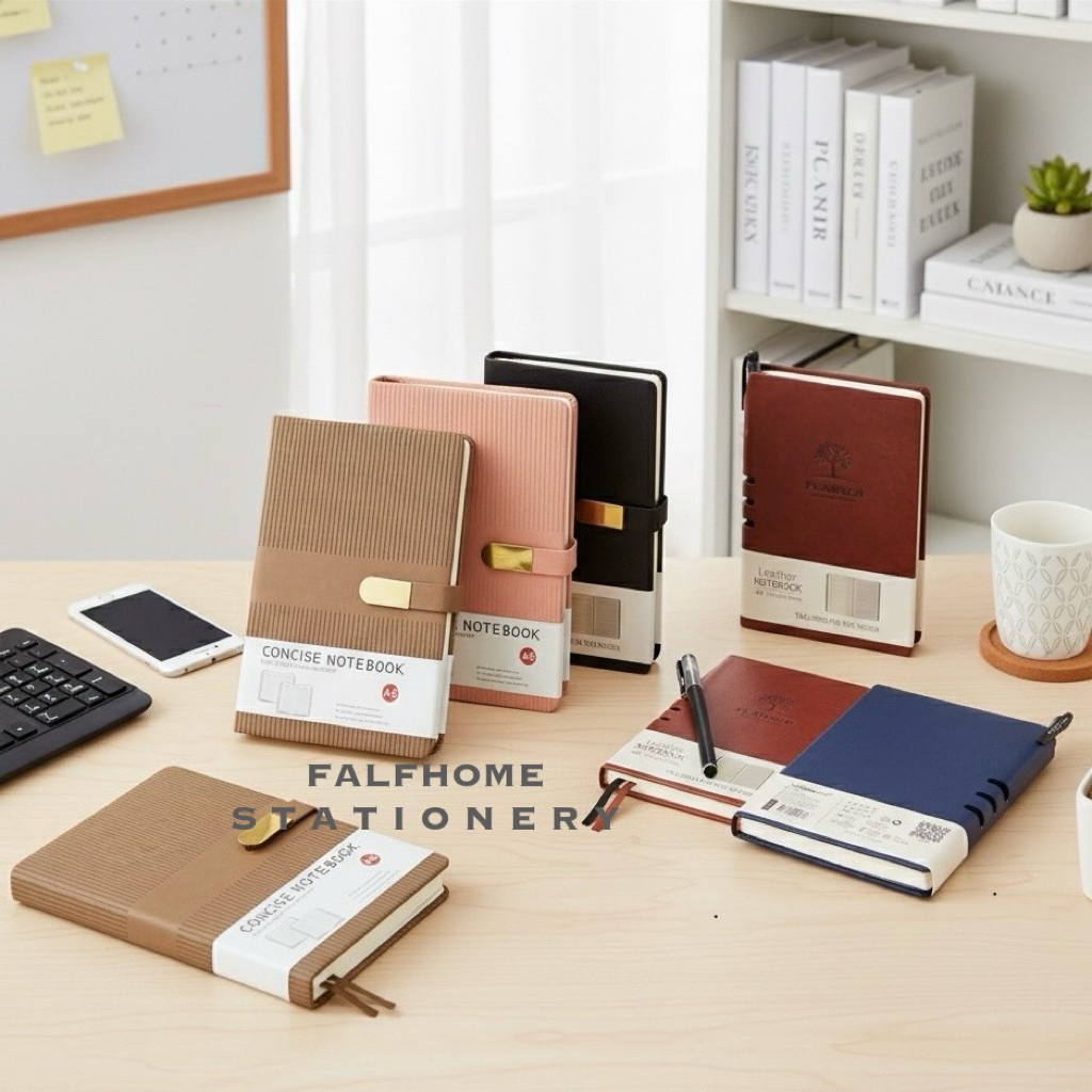Jual Planner Notebook Leather A5 Set Pulpen 100 Lembar Concise Catatan ...