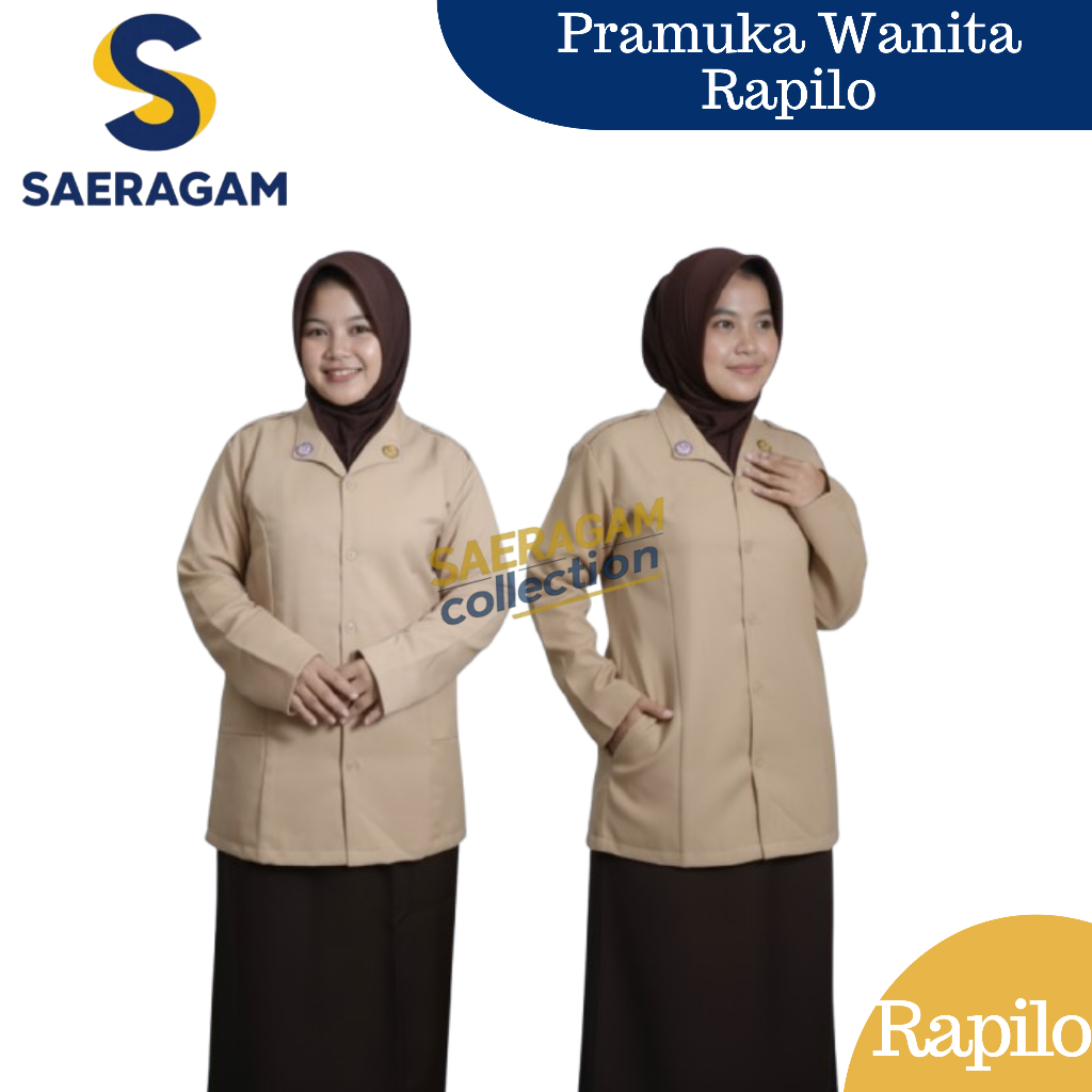 Jual SAERAGAM Baju Pramuka Guru Pembina Wanita Model Leher Jas SNI ...