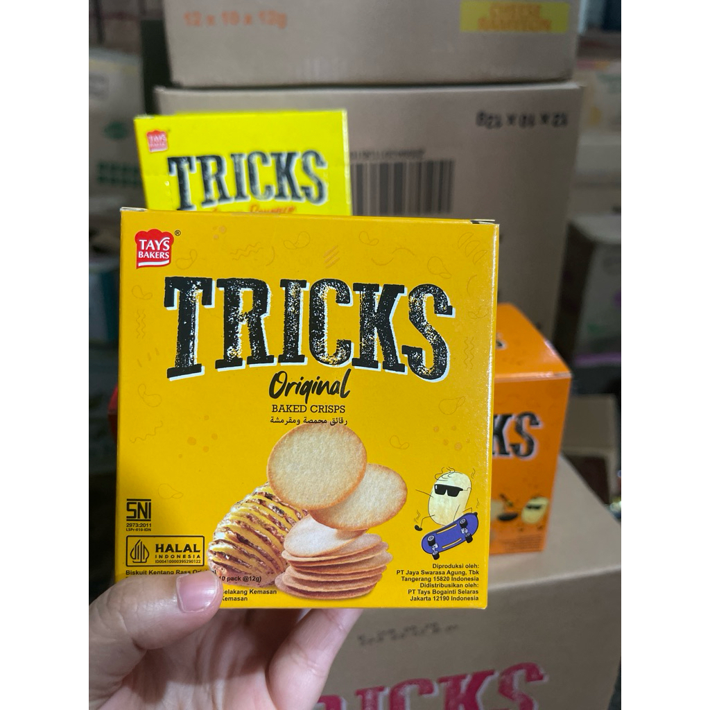 Jual Tricks Biskuit Kentang Baked Crisps original/kimchi/Bbq/cheese ...