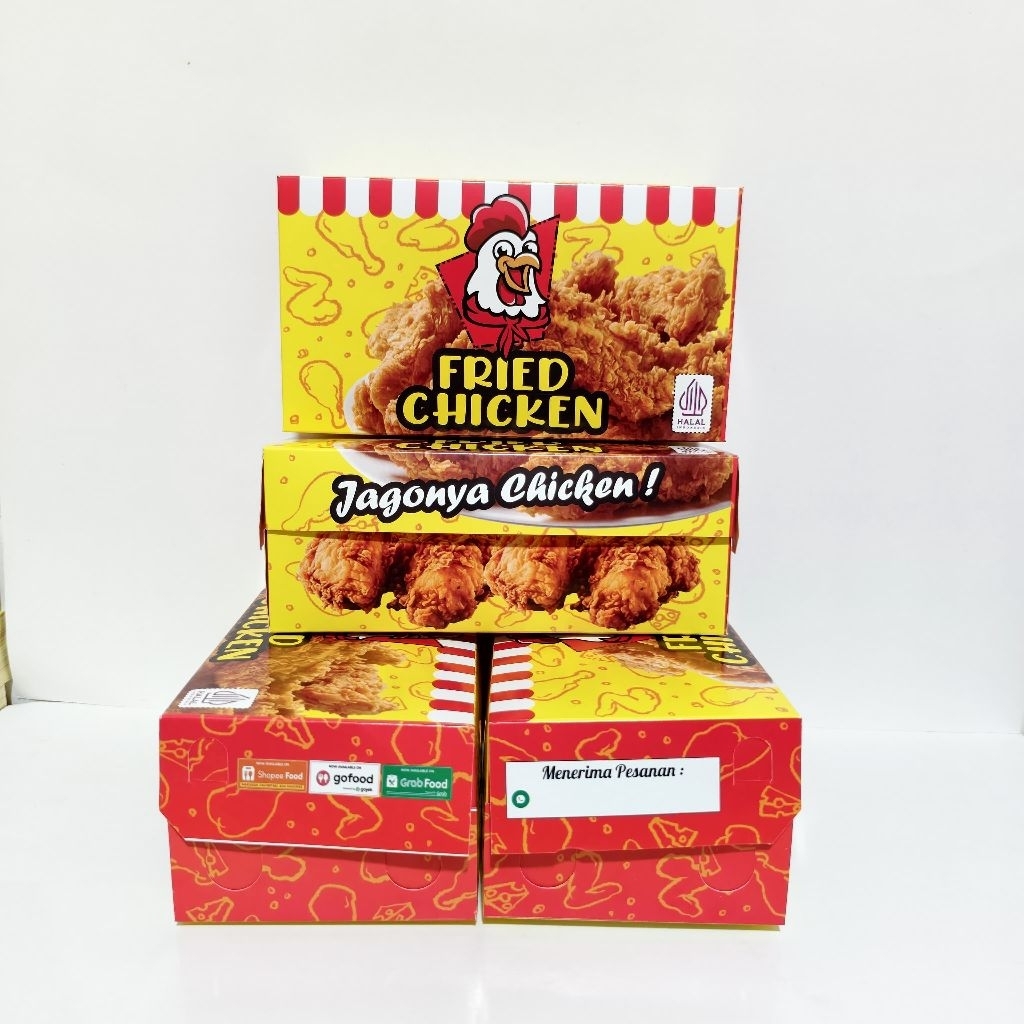 Jual PAPER LUNCH BOX KFC 100 PCS 18x10(jagonya chicken) CELUP IVORY ...
