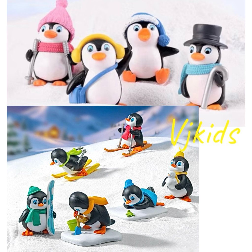 UHOMENY 24er-Set Kleine Pinguin-Statuen Aus Kunstharz – Niedliche Mini- Figuren In 2 Größen, Schwarz-weiße