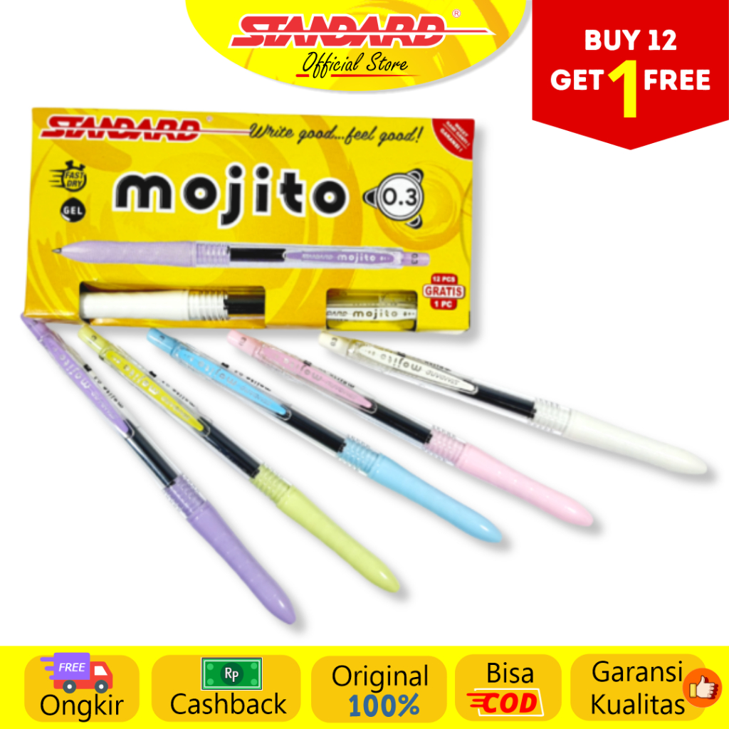 Standard - Pulpen Mojito 0.3 Gel ( Alat Tulis / Pen / Ballpoint / Pena )
