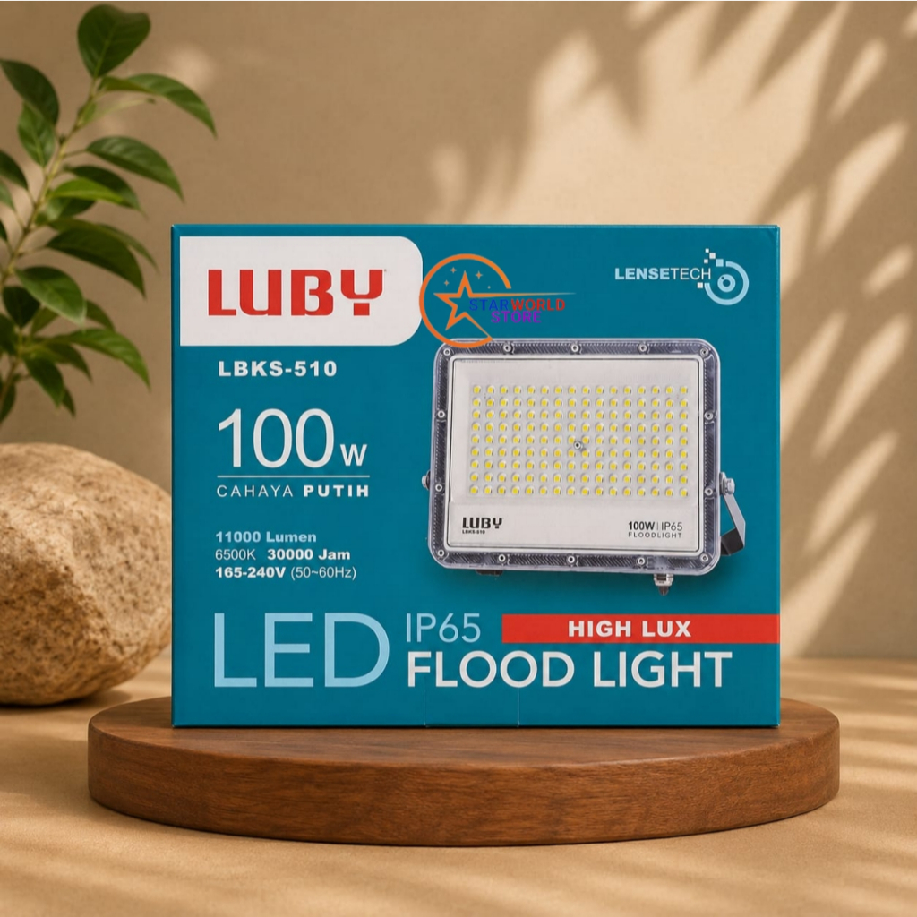 Jual LUBY Lampu Sorot LED FloodLight LUBY LBKS-510 High Lux IP65 100 ...