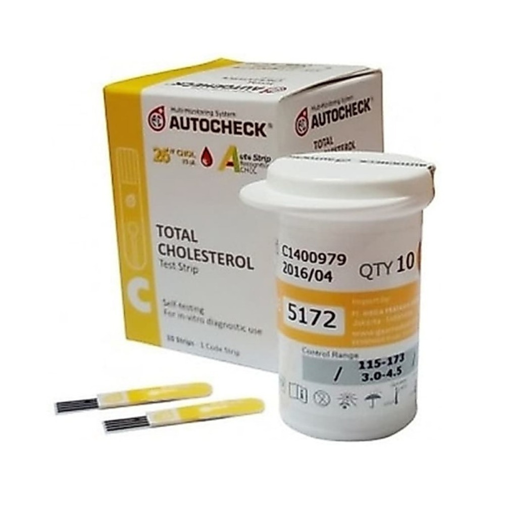 STRIP AUTOCHECK Cholesterol/Kolesterol - ISI 10 STRIP EXP DATE Jun 2027