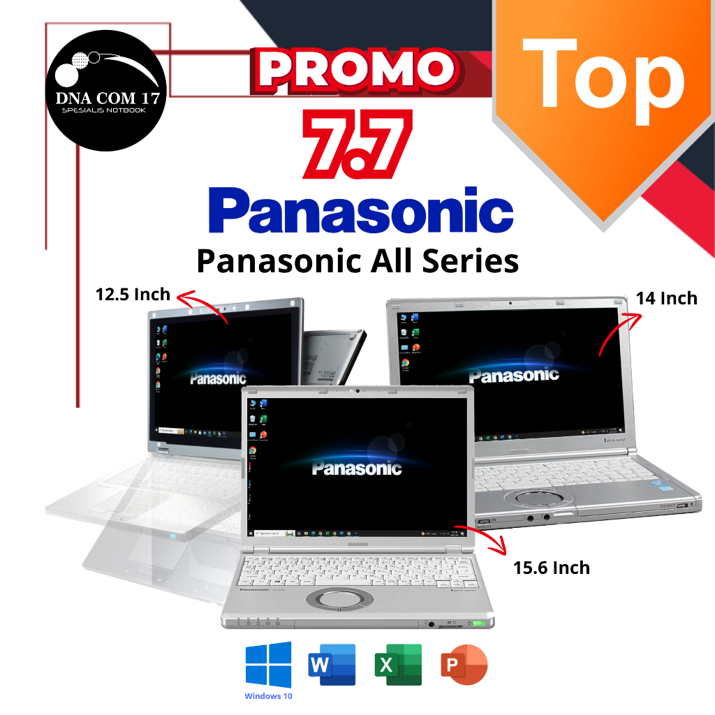 Laptop Panasonic i3 / i5 / i7 Gen 3 / 4 / 5 / 6 | Ram 4GB | SSD 256 | Mulus / Second / Original Series / Berkualitas / Bergaransi