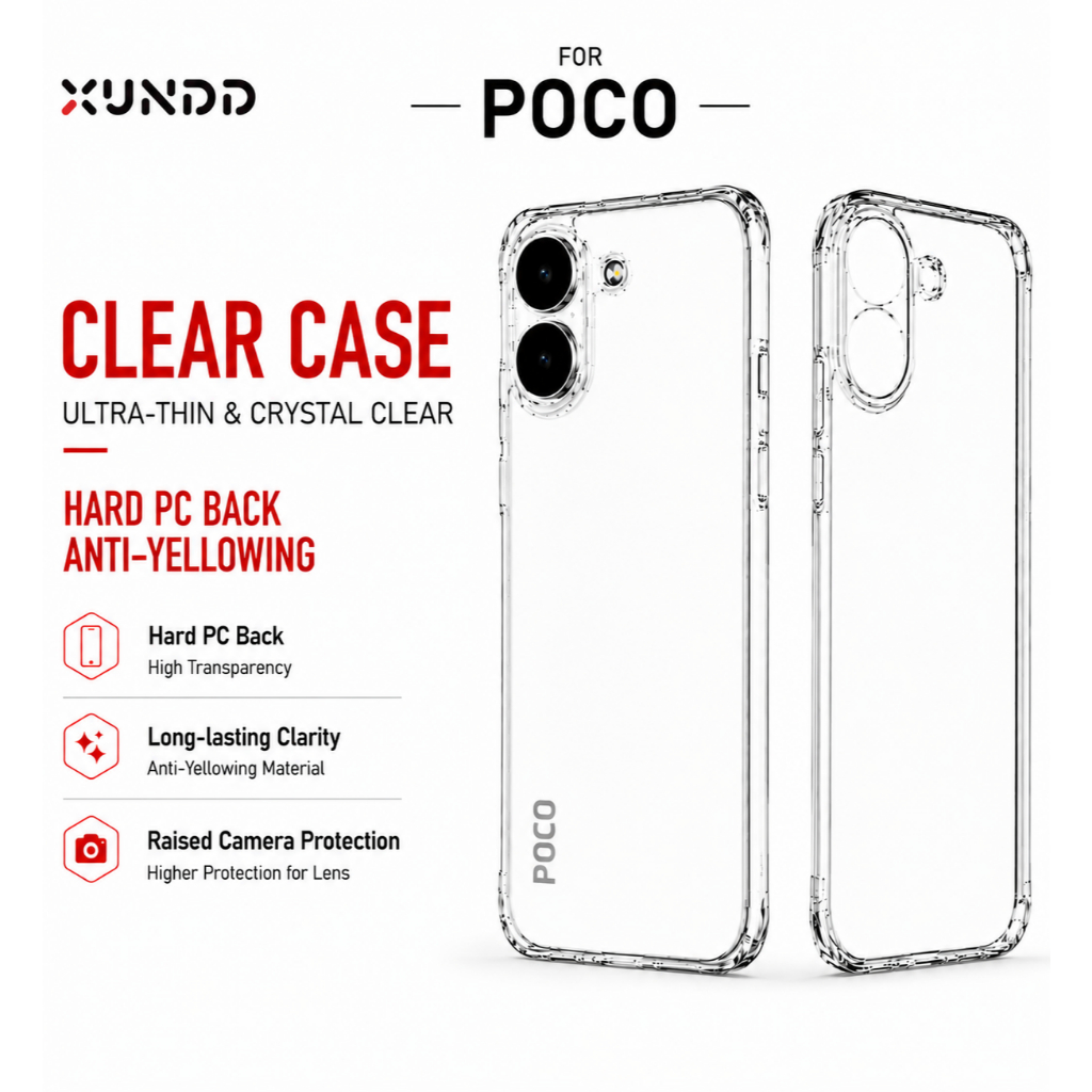 XUNDD Case Clear Untuk Xiaomi 14T 14T Pro 15T 15T Pro Xiaomi 17T  17 Pro 17 / Poco X6 Pro F7 ProC85 5G X8 Pro Max X8 Pro X7 Pro F9Ultra F8 Pro F8 Ultra / Redmi Note 17 Pro Max Pro 5G 14 Pro 5G 14 Pro 4G 14 4G 15 Pro 5G 15 4G 5G 15 Pro+ 15 Pro 5G XDD-0066
