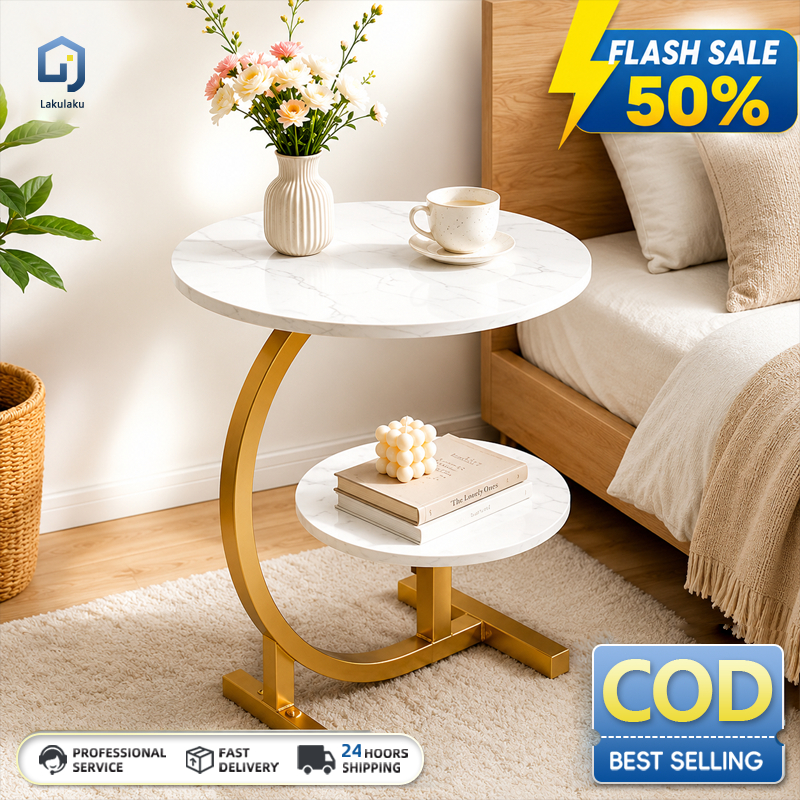 COD Meja Samping Meja Sudut Sofa Meja Tamu Meja Kopi Sofa Side Table Coffee Table Meja Bulat Minimalis Meja Serbaguna Meja Teh Meja Ruang Tamu Meja Kecil Kamar