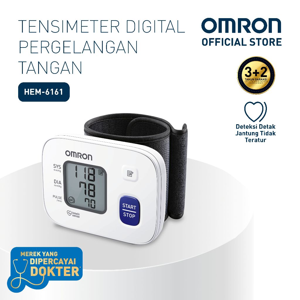 Omron Wrist Blood Pressure Monitor HEM 6161