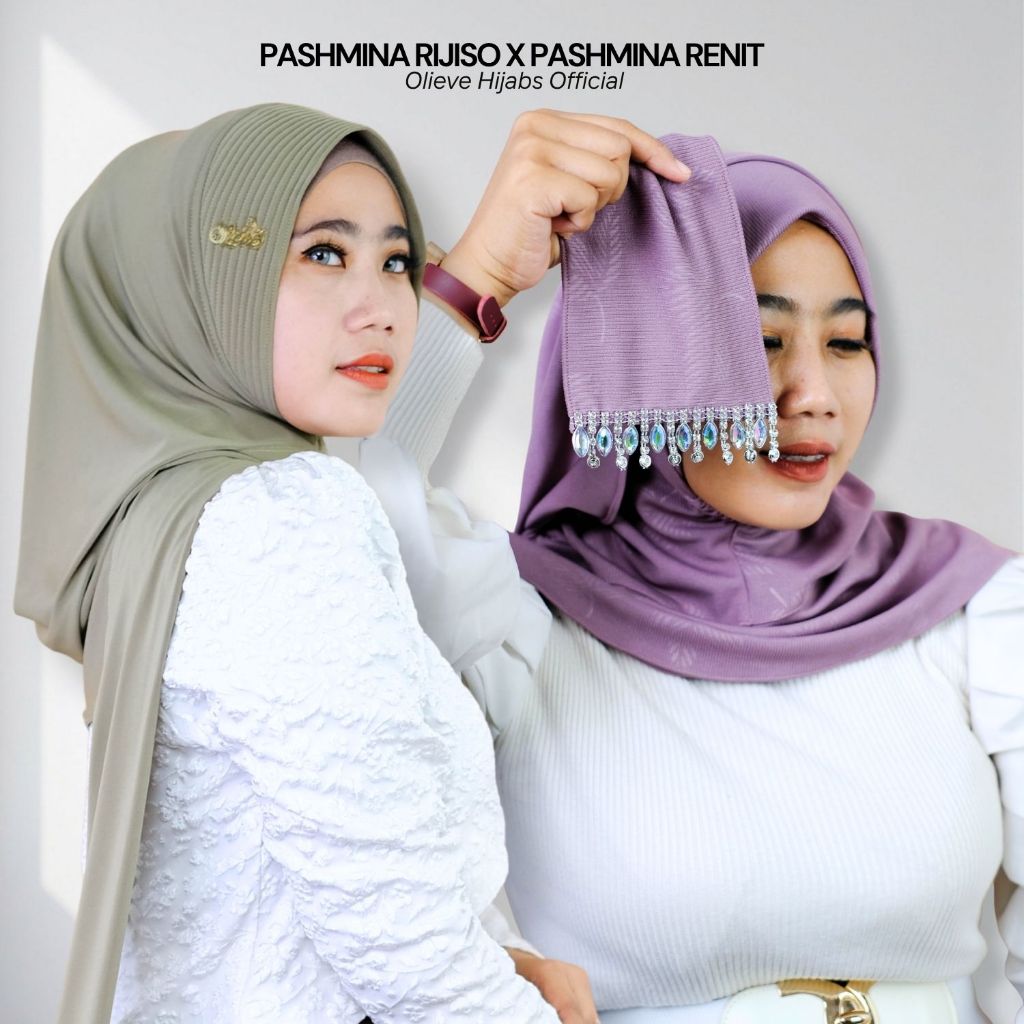OLIEVE HIJABS ll PASMINA RIJISO Polos Rindu ITY Jersey Premium Panstan Swarosky Mewah Simpel Anti Ribet OOTD Wanita Muslim Awet Muda Fashion Muslim Kekinian By Olieve Hijabs