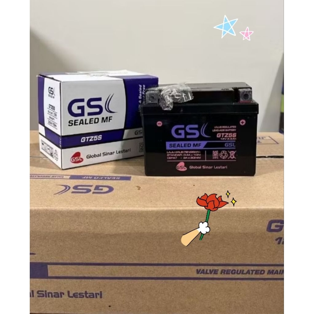 Aki Motor Honda Beat FI CW CBS KARBU GTZ5S GS Accu Kering MF.