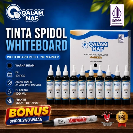 Tinta Spidol Whiteboard Qalam Refill Tinta Isi Ulang Isi 10 Bonus Spidol