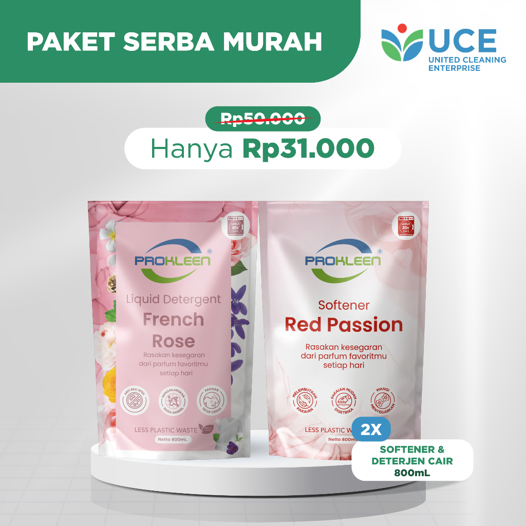[BUNDLE] Liquid Detergent French Rose 800mL + Softener…