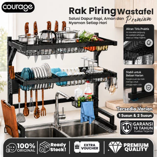 Courage Rak Piring 2 Susun Stainless Anti-Slip