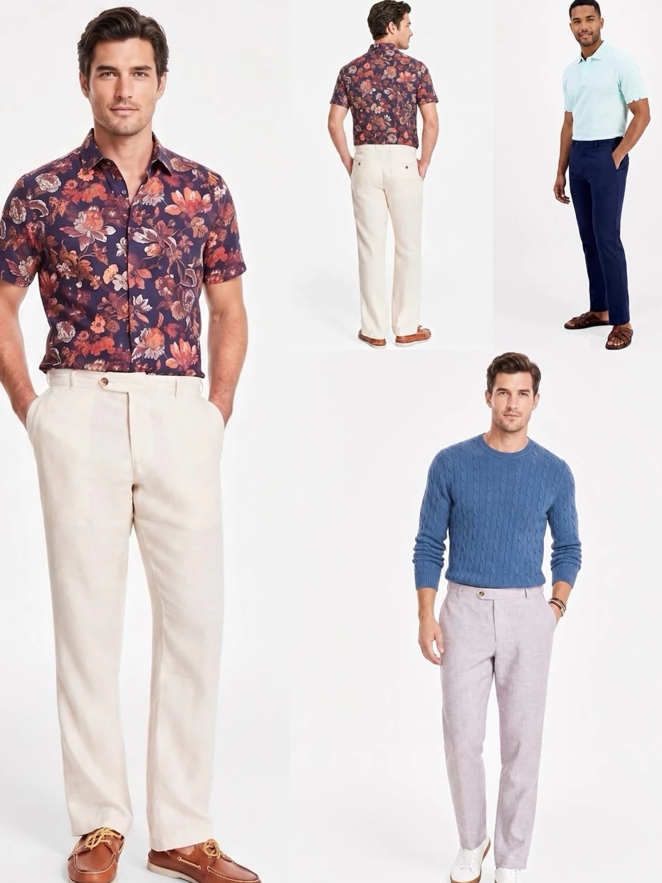 Celana Panjang Pria CR Men's Linen Trouser Pants - 2920