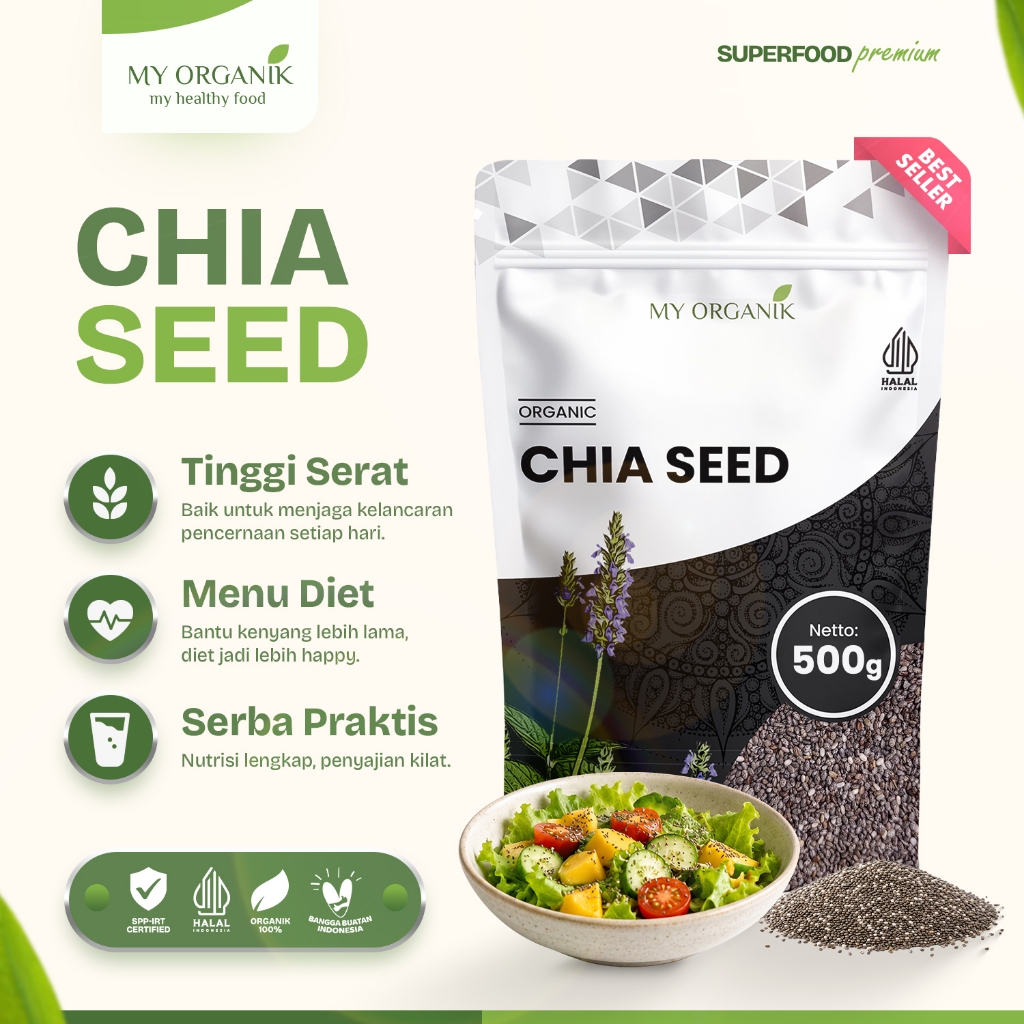 My Organik Chiaseed Organik 500gr Chia Seed Premium