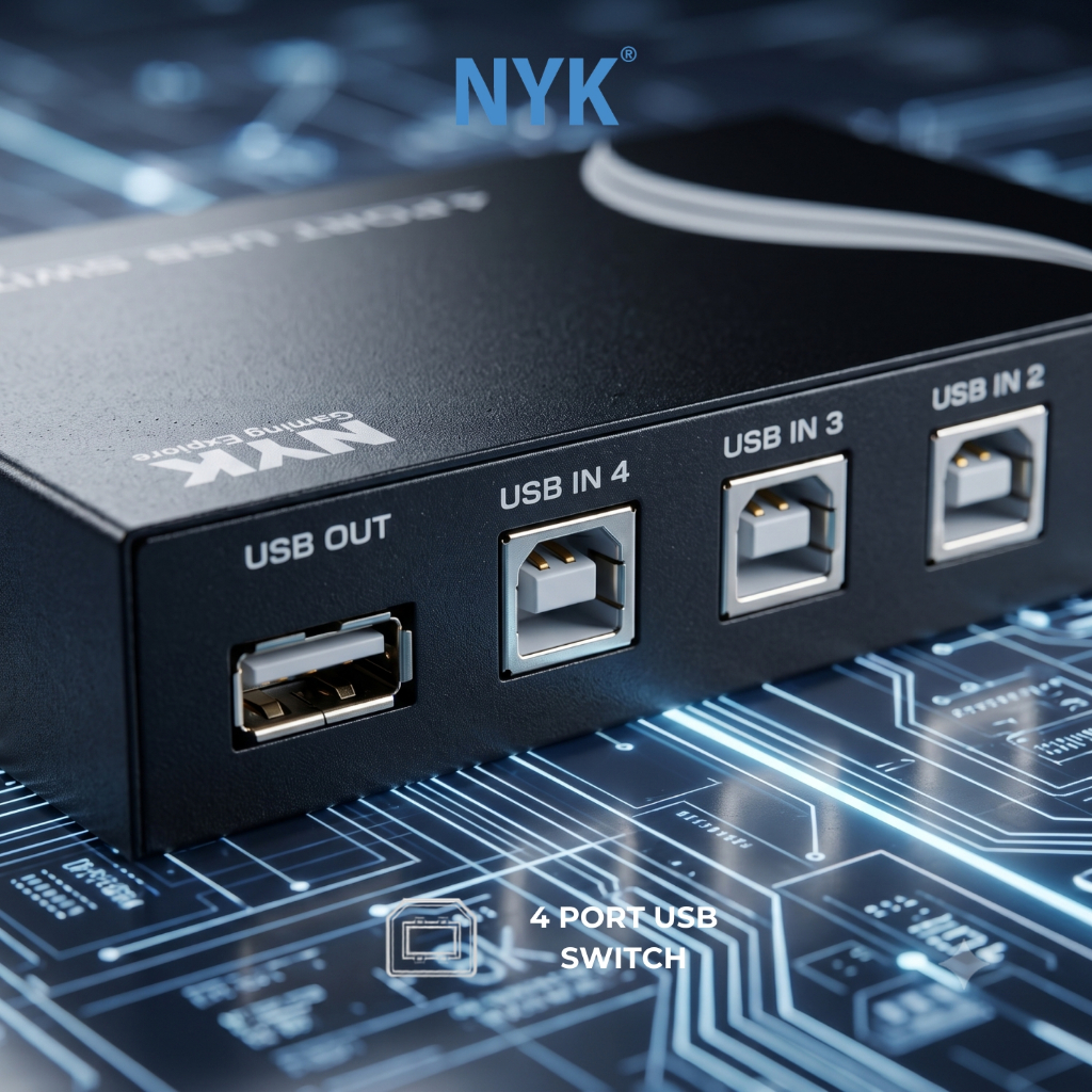 NYK USB HUB V2.0 Data Switch Printer 1-4 port COD HUB bergaransi Docking Station Data transfer Mobile phone macbook android iphone ipad tab MHL (2)