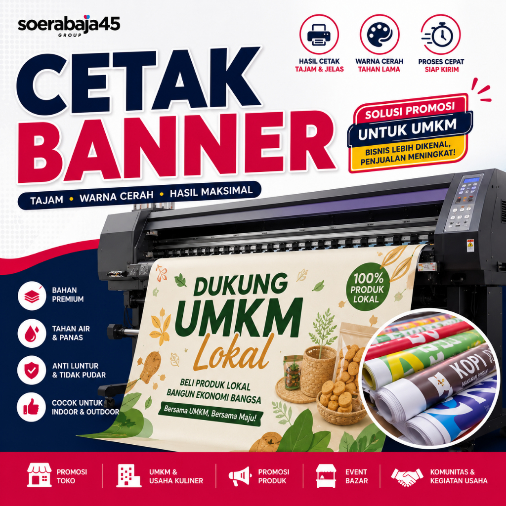 CETAK SPANDUK/BANNER HIRESS Premium Tebal