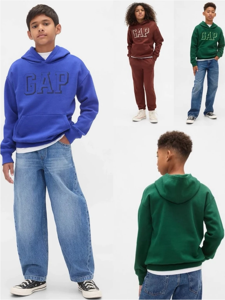 Sweater Hoodie Anak GP Relaxed Logo Hooded Sweatshirt - 3061