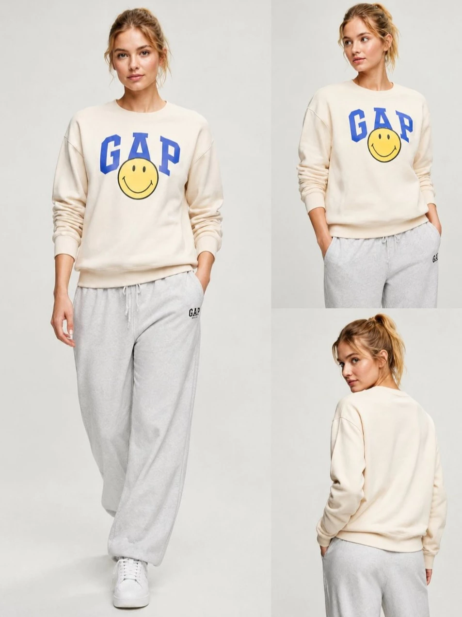 Sweater Lengan Panjang GP Smiley Crewneck Sweatshirt - 3122