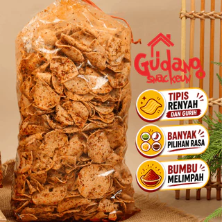 1 kg Keripik Basreng Koin Tipis Pedas Daun Jeruk - Food - Basreng tipis Bumbu Melimpah Snack kekinian