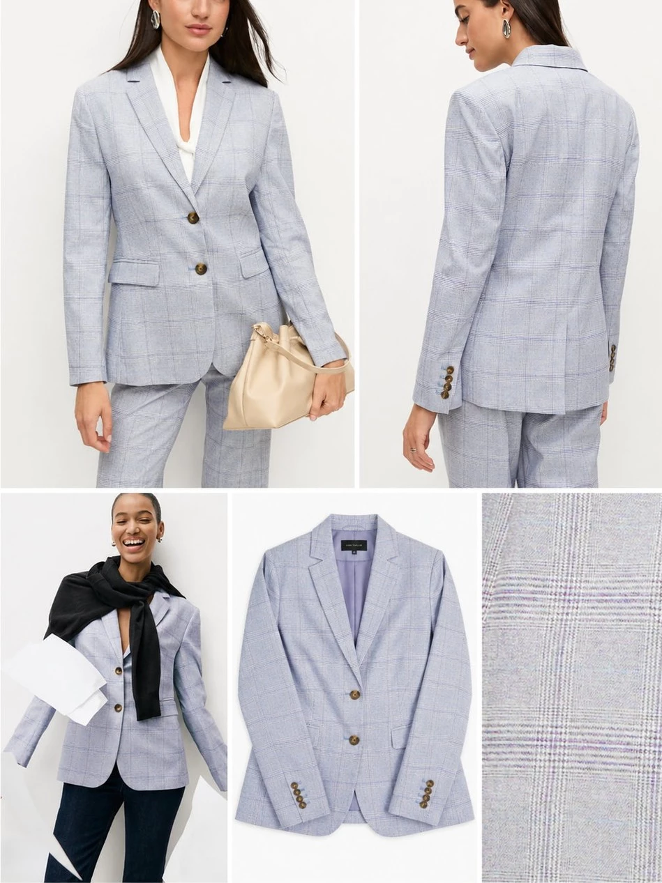 Blazer Wanita AT The Greenwich Blazer in Plaid Classic - 3164