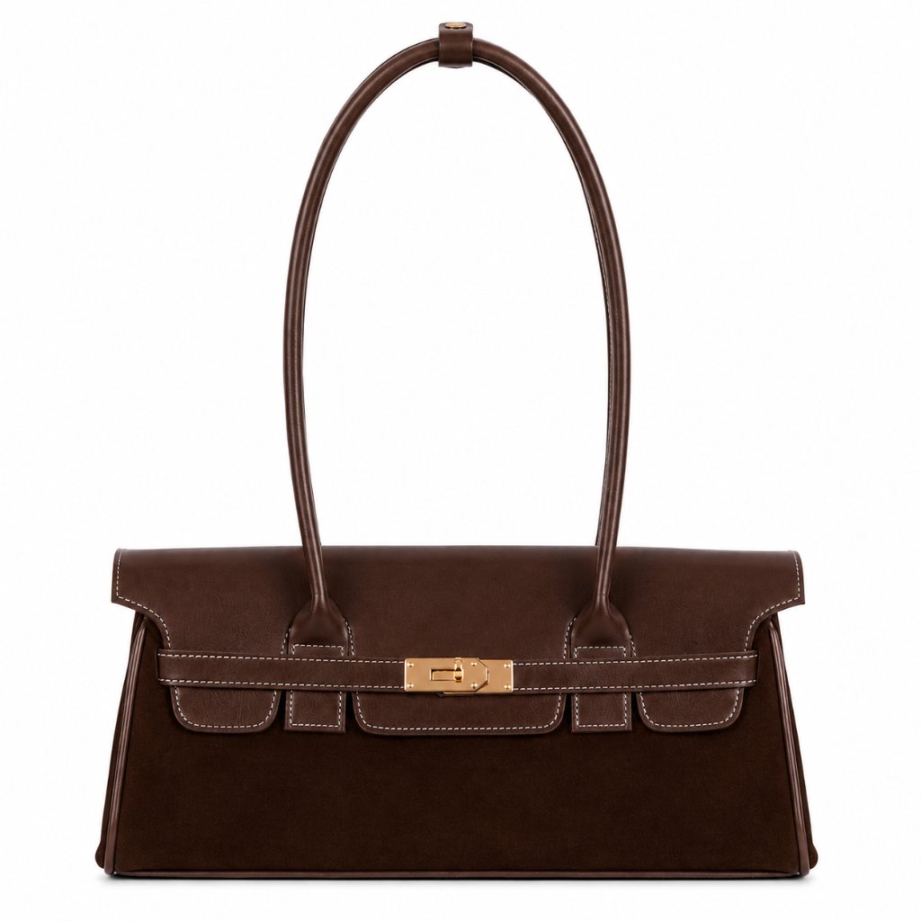 SweetSally - Sora Totebag Suede /Tas Wanita Bahan Kulit PU Glossy Premium