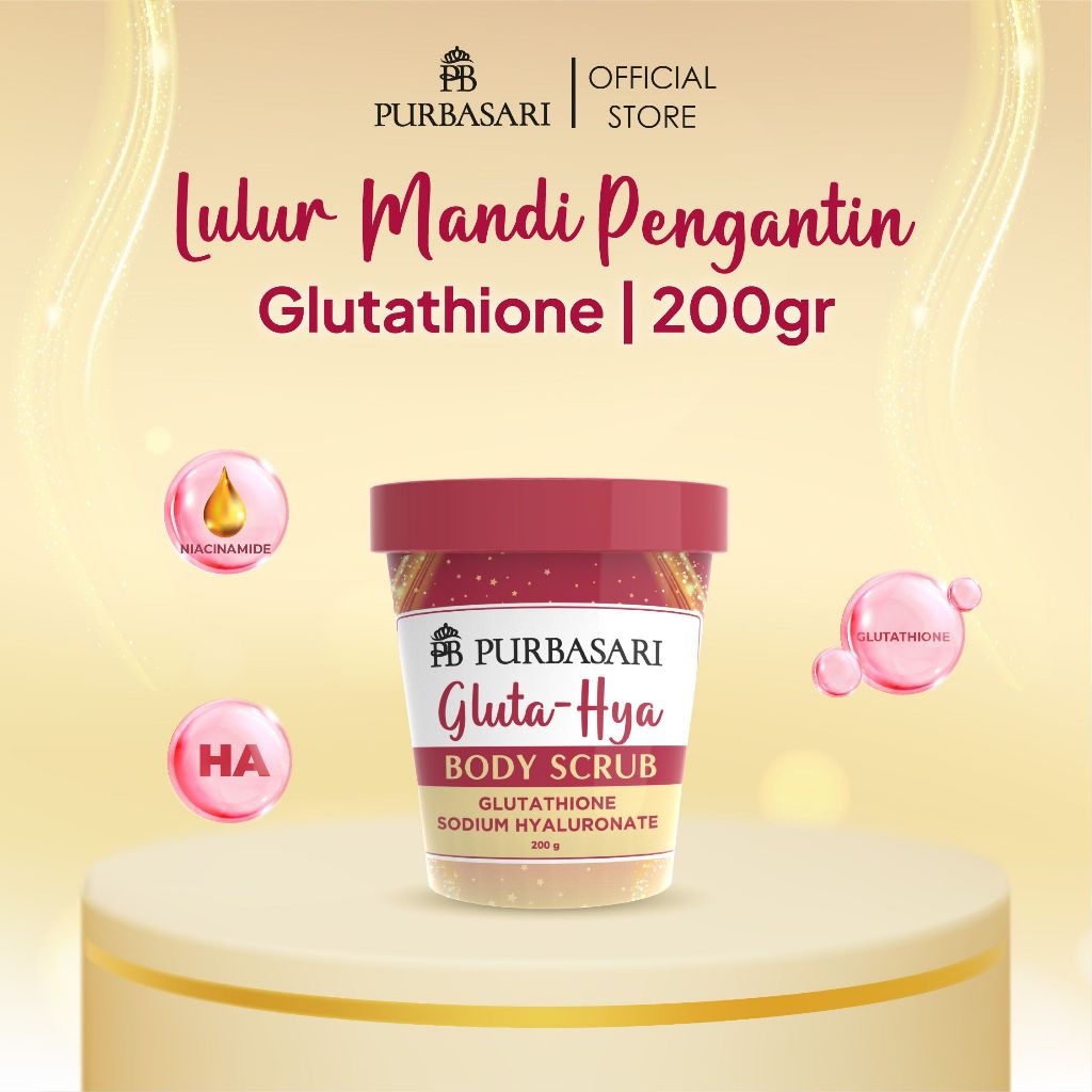 jual aura white pure glutathione [1PCS] Purbasari Lulur Mandi / Lulur Mandi Tradisional Menenangkan / Glutathione / Hyaluronic Acid / Niacinamide Size:16 OZ Glutathione Brightening Cream with JOINT