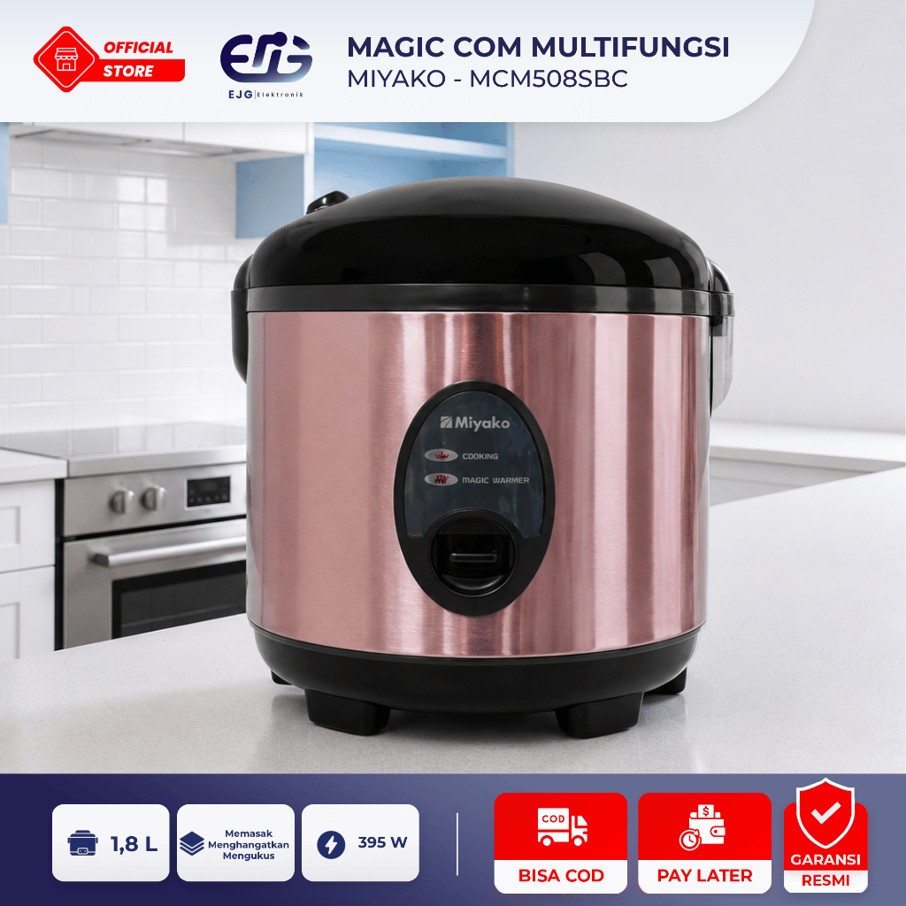 Miyako Magic Com Ricecooker 3 in 1 18 Liter MCM 508 - MCM508 1.8L Garansi Resmi