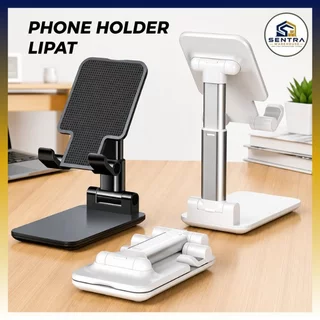 Holder HP Meja Lipat HD-23 Praktis Serbaguna | Stand Handphone Tablet Adjustable Folding