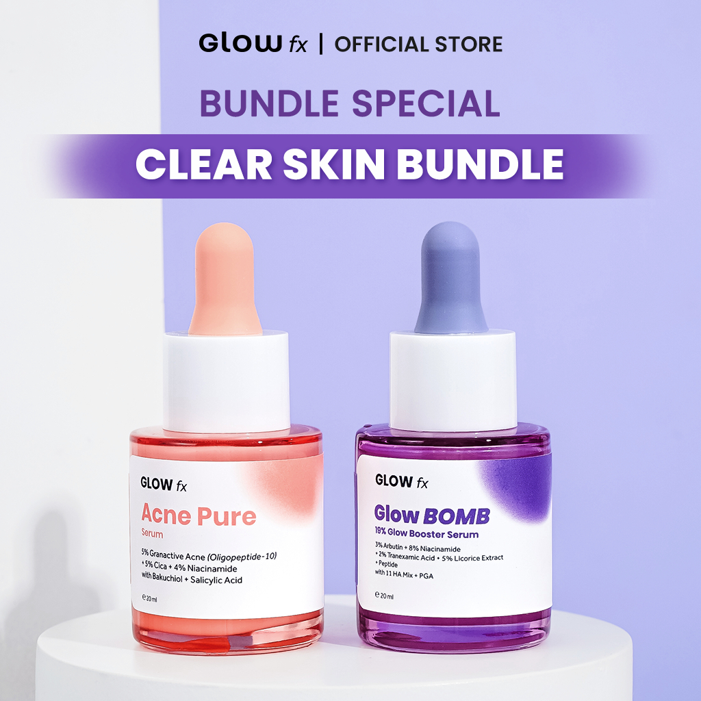 GLOW fx BEAUTY [Clear Skin Bundle] Acne Pure 20mL + Glow Bomb 20ml