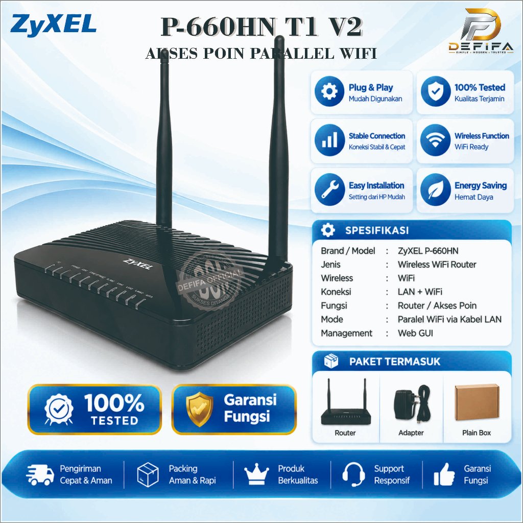 Jual ZyXEL P-660HN Router WiFi | Akses Poin | Paralel WiFi via Kabel ...