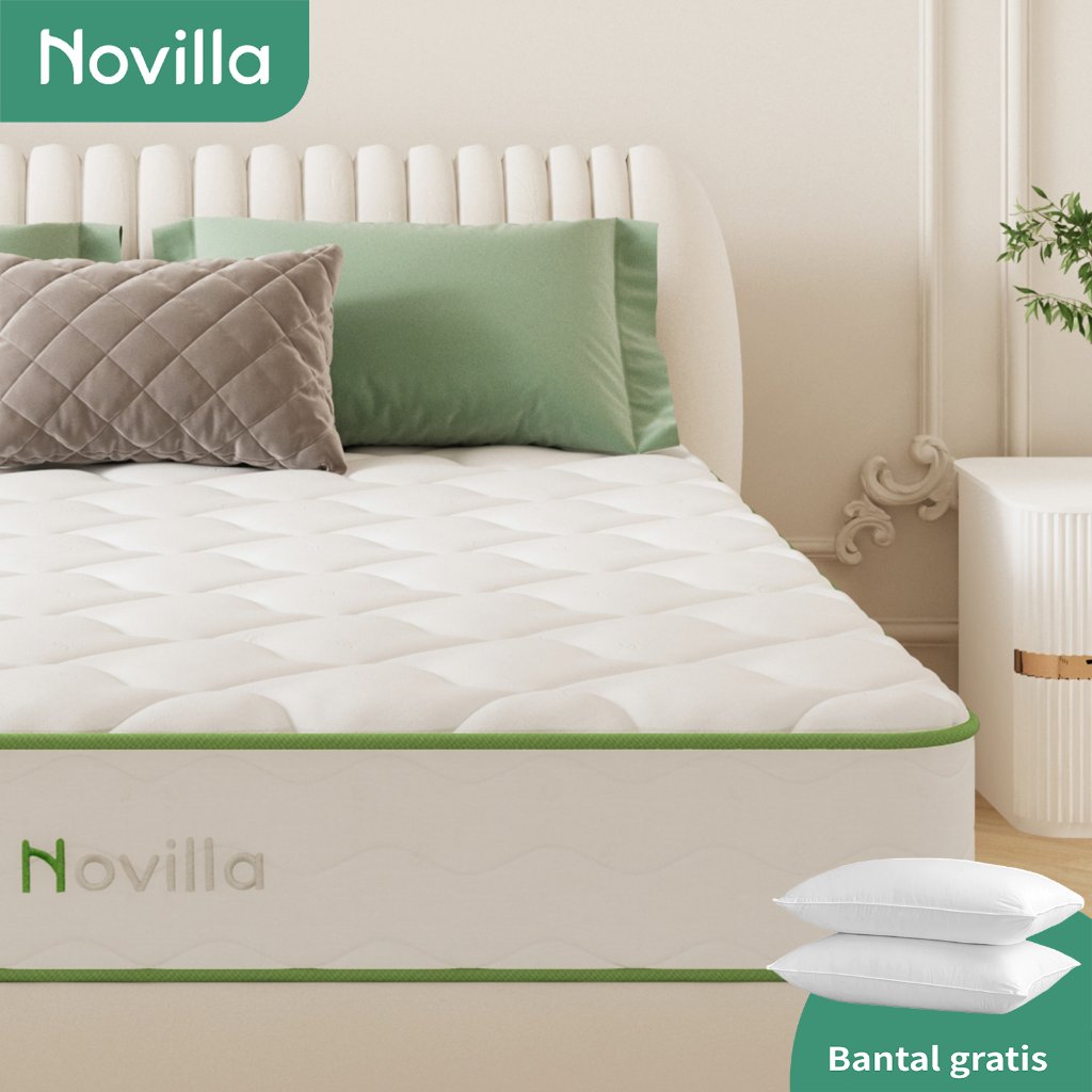 Novilla kasur MetaDream lantai pegas springbed tebal 18/20cm empuk matras anti lembab ukuran royal